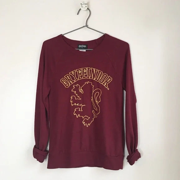 Harry Potter Gryffindor Sweater Burgundy Size Extra Small - Picture 8 of 8
